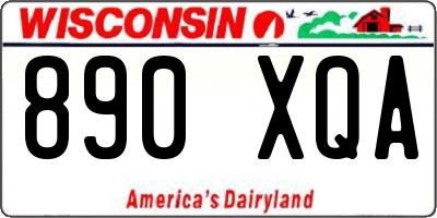 WI license plate 890XQA
