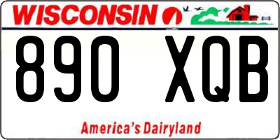 WI license plate 890XQB