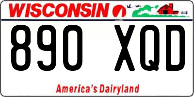WI license plate 890XQD