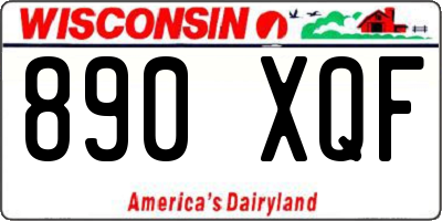 WI license plate 890XQF