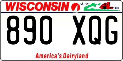 WI license plate 890XQG
