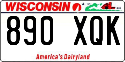 WI license plate 890XQK
