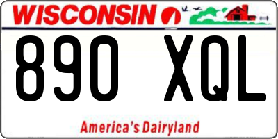 WI license plate 890XQL