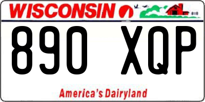 WI license plate 890XQP