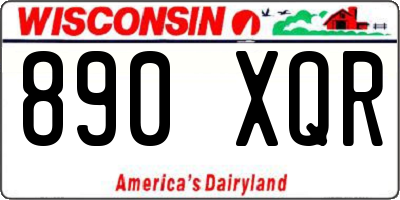 WI license plate 890XQR