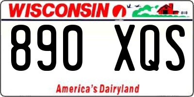 WI license plate 890XQS