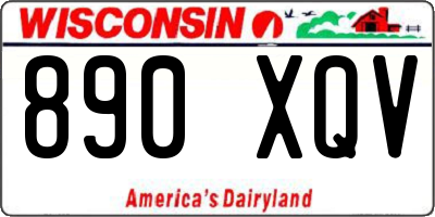 WI license plate 890XQV