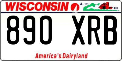 WI license plate 890XRB