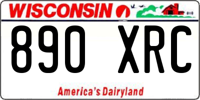 WI license plate 890XRC
