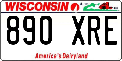 WI license plate 890XRE