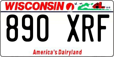 WI license plate 890XRF