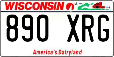 WI license plate 890XRG