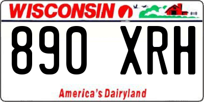 WI license plate 890XRH