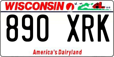 WI license plate 890XRK
