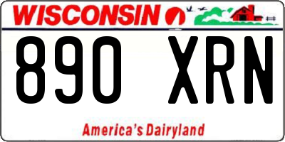 WI license plate 890XRN