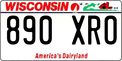 WI license plate 890XRO