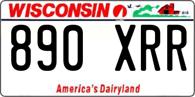 WI license plate 890XRR