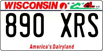 WI license plate 890XRS