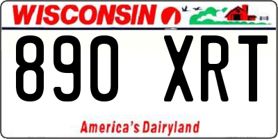 WI license plate 890XRT