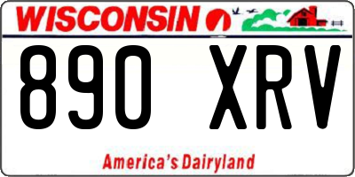 WI license plate 890XRV