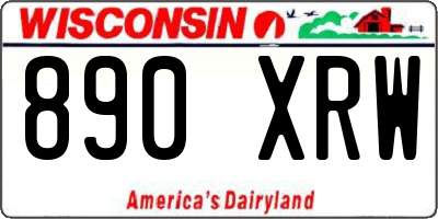 WI license plate 890XRW