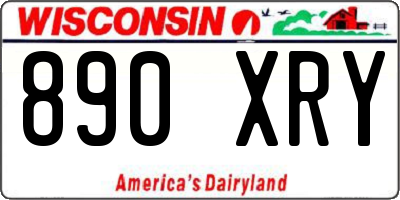 WI license plate 890XRY