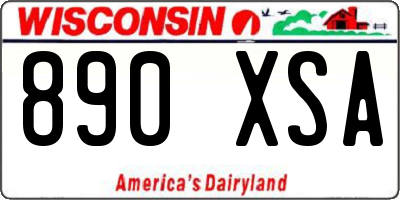 WI license plate 890XSA
