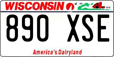 WI license plate 890XSE