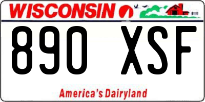 WI license plate 890XSF