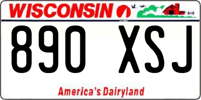 WI license plate 890XSJ
