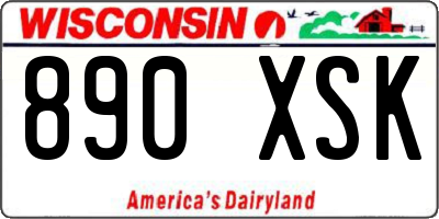 WI license plate 890XSK
