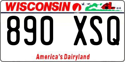 WI license plate 890XSQ