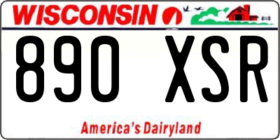 WI license plate 890XSR