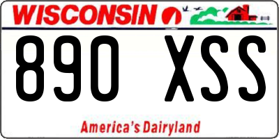 WI license plate 890XSS