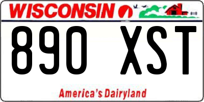 WI license plate 890XST