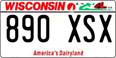 WI license plate 890XSX