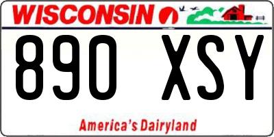 WI license plate 890XSY