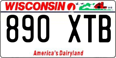 WI license plate 890XTB