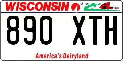 WI license plate 890XTH