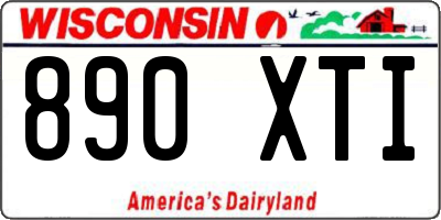 WI license plate 890XTI