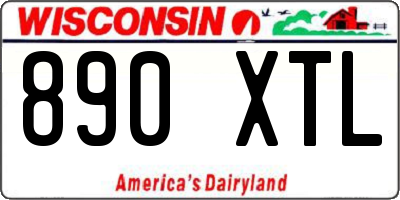 WI license plate 890XTL