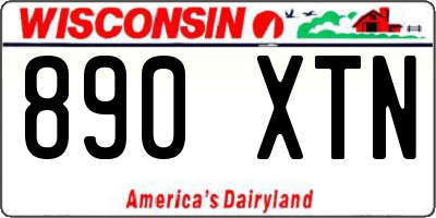 WI license plate 890XTN