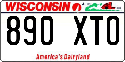 WI license plate 890XTO