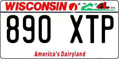 WI license plate 890XTP