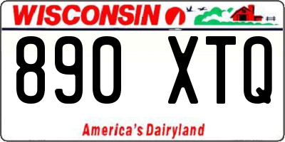 WI license plate 890XTQ