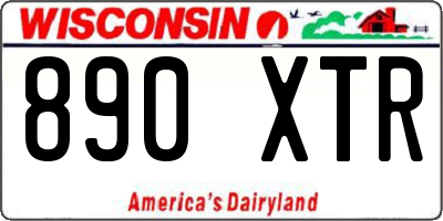 WI license plate 890XTR