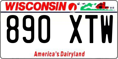 WI license plate 890XTW