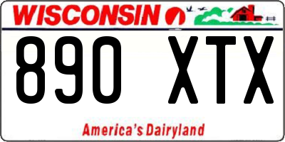 WI license plate 890XTX