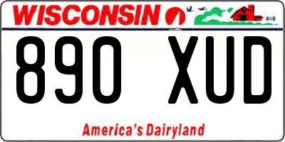 WI license plate 890XUD