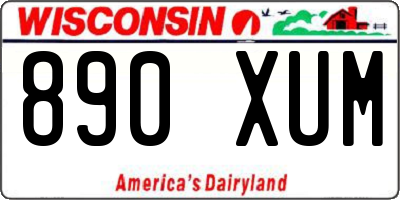 WI license plate 890XUM